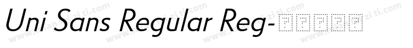 Uni Sans Regular Reg字体转换